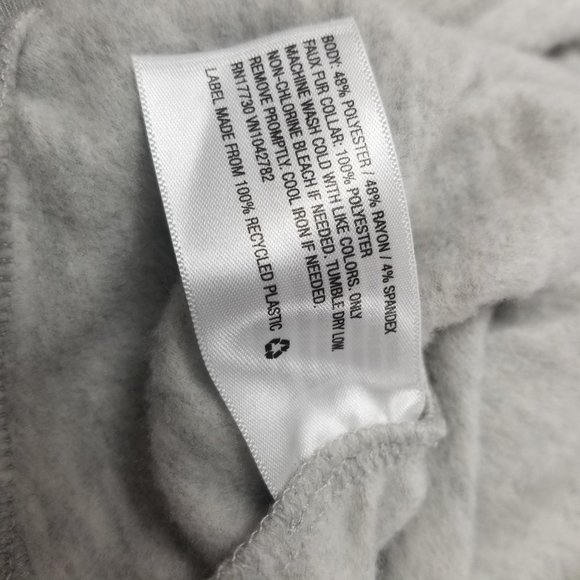 Maternity Sherpa Fleece Sweatshirt Light Gray - Picture 8 of 8